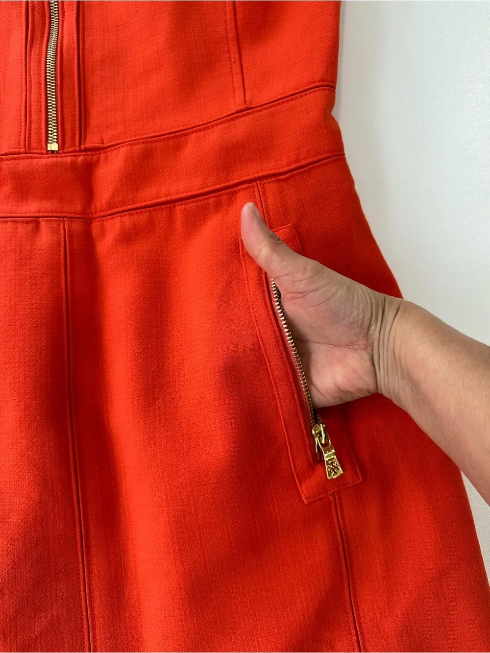 TORY BURCH  Mariel Sleeveless Marmalade Color  Dress Size 10 Wool Blend